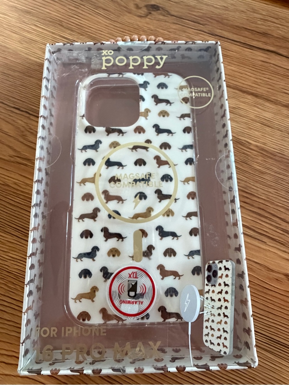 Brand New XO Poppy Dachshund Dog iPhone 16 Pro Max Case (MagSafe Compatible)